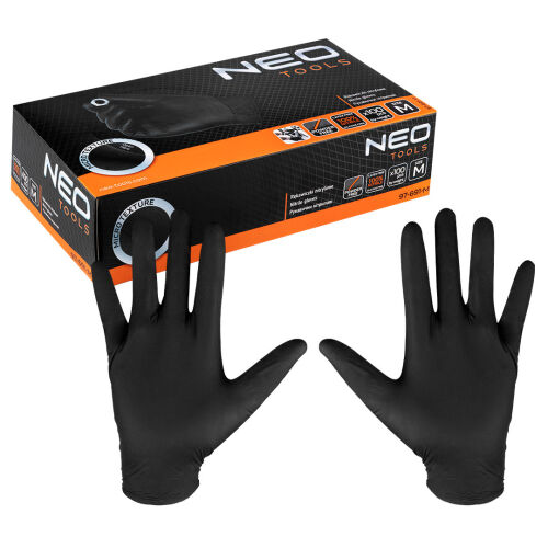 Paczka rękawiczki nitrylowe czarne 100szt. XL NEO
