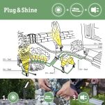Przewód połączeniowy Plug & Shine 15m 1in-7out IP68 24V czarny tworzywo sztuczne - 6