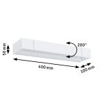 Oprawa ścienna LUCILLE LED 400mm 11.5W 2700K DIM IP44 230V biały  aluminum / metal - 8