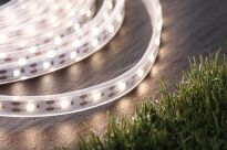 Taśma zewnętrzna LED solar 10m 3,2W DIM 3000K 28lm/m czujnik zmierzchu pilot 5V IP44 czarny / tworzywo sztuczne - 5