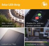Taśma zewnętrzna LED solar 10m 3,2W DIM 3000K 28lm/m czujnik zmierzchu pilot 5V IP44 czarny / tworzywo sztuczne - 13