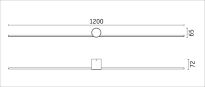 Oprawa ścienna SAVA LED nad lustro 13,5W 850lm 3000K 1200mm IP44 230V czarny matowy / metal - 9