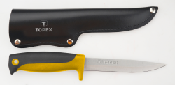Nóż uniwersalny, ostrze 120 mm, skórzana kabura 98Z103 TOPEX