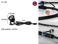 Oprawa do oczka wodnego Plug & Shine POOL SPOT 5W 3000K 440lm IP68 24V czarny /  aluminium - 6