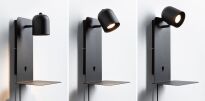 Oprawa ścienna MALENA USB-C max.5W GU10 230V  czarny matowy - 2