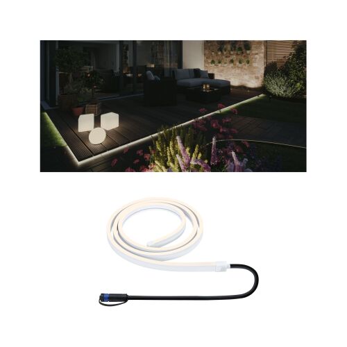Taśma zewnętrzna LED Plug & Shine DIM 12W 2m 3000K IP68 24V biały
