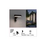 Oprawa elewacyjna ITO LED poziomy IP44 7W 3000K czujnik PIR+ zmierzchu 230V antracyt - 5
