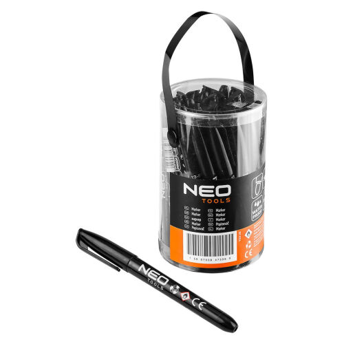 Marker budowlany permanentny wodoodporny olejowy czarny 1szt. NEO