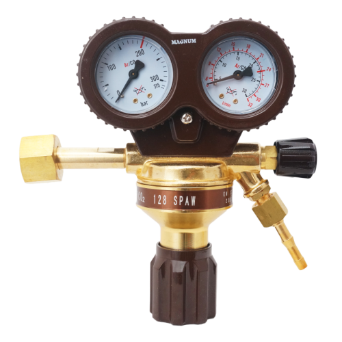 Reduktor Argon CO2 dwa manometry z osłoną seria 128 do butli gazowej