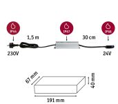 Transformator zewnętrzny Plug & Shine 150W 230/24V DC IP67 srebrny / aluminium - 3