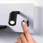 Oprawa ścienna SERRA LED DIM  USB-C RIGHT 650/200lm 2700K 230V biały matowy / czarny matowy - 4