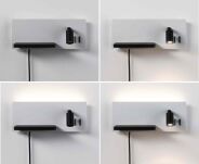 Oprawa ścienna SERRA LED DIM  USB-C RIGHT 650/200lm 2700K 230V biały matowy / czarny matowy - 3