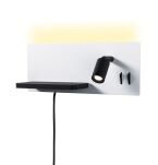 Oprawa ścienna SERRA LED DIM  USB-C RIGHT 650/200lm 2700K 230V biały matowy / czarny matowy - 2