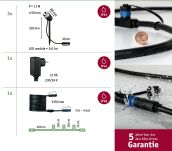 Reflektor ogrodowy Plug & Shine PIKE zestaw 3x3,5W 3000K IP67 24V antracyt / tworzywo sztuczne - 3
