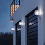 Lampa elewacyjna z czujnikiem ruchu i zmierzchu Steinel L 585 S PIR max.60W E27 IP44 IK03 230V biała / szkło /tworzywo sztuczne - 2