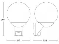 Lampa elewacyjna z czujnikiem ruchu i zmierzchu Steinel L 585 S PIR max.60W E27 IP44 IK03 230V biała / szkło /tworzywo sztuczne - 4