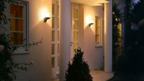 Lampa elewacyjna z czujnikiem ruchu i zmierzchu Steinel L 585 S PIR max.60W E27 IP44 IK03 230V biała / szkło /tworzywo sztuczne - 6