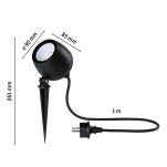 Reflektor ogrodowy KIKOLO LED 8W 60st. 500lm 3000K IP65 230V antracyt / aluminium - 3