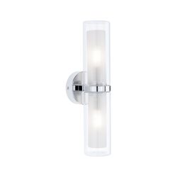 Lampa ścienna LUENA E14 max. 2x20W IP44 230V szkło chrom / metal