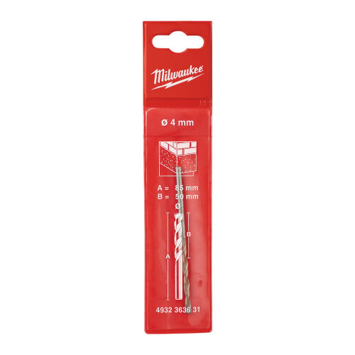 Wiertło udarowe do betonu do wkrętarki 4mm x 50/75 mm MILWAUKEE