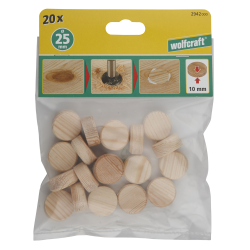 Płytki zaślepki maskujące sęki drewno sosnowe 25mm Wolfcraft 20szt.