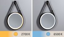 Lustro łazienkowe ścienne MIRO LED 7.5W 200lm 2700/4000/6500K 400mm IP44 230V czarny matowy - 9