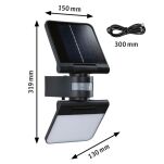 Oprawa elewacyjna LESLA LED 12.5W solar PIR 1000lm 3000K IP65 USB-C 3.6V antracyt / tworzywo sztuczne - 16