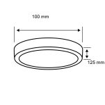 Plafoniera AXIN E27 max. 18W IP44 okrągła 255mm 230V biały / tworzywo sztuczne - 6