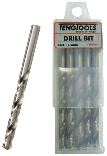 Wiertło kręte krótkie 7,5 mm (10 szt.) DBx075 Tengtools