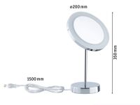 Lusterko kosmetyczne MASUA LED 4W 2700/4000/6500K +wyłącznik IP44 230V chrom / metal - 11