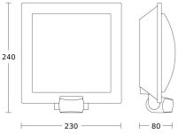 Lampa elewacyjna z czujnikiem ruchu i zmierzchu Steinel L 20 S PIR max.60W E27 IP44 IK03 230V srebrna / stal nierdzewna - 3