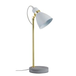 Lampka stołowa ORM E27 max. 1x20W 230V biały / złoty / szary beton
