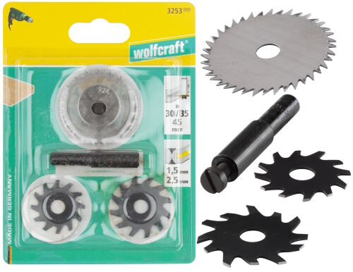 Zestaw frez szczelinowy do drewna na wiertarkę WS Wolfcraft