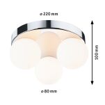 Lampa sufitowa łazienkowa GOVE LED G9 max.3x20W IP44 230V chrom satyna / metal - 6