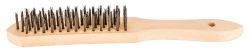 Szczotka druciana 4-rzędowa, drewniany uchwyt 14A614 TOPEX