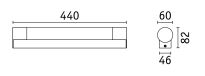 Oprawa ścienna nad lustro ORGON LED 7,5W 3000K 600lm 440mm IP44 230V czarny / aluminium - 7